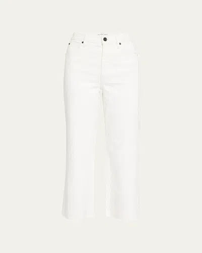 Slvrlake Grace High Waist Organic Cotton Denim Wide Leg Jeans In Ecru