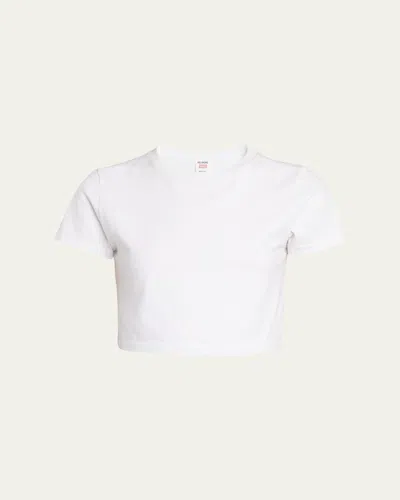 Re/done Micro Tee In Optic Whit