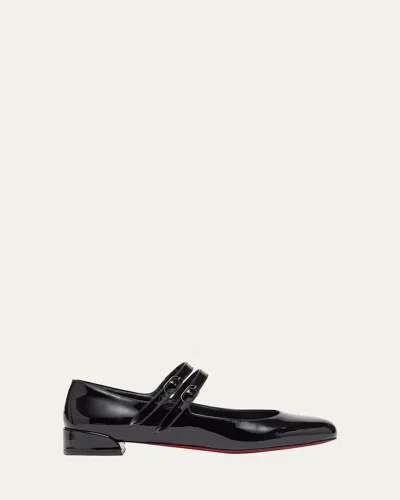 Christian Louboutin Women Miss Jane Patent Leather Ballets In Black