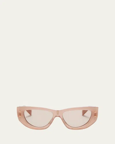 Balmain B-muse Acetate & Titanium Cat-eye Sunglasses In Nde Gld
