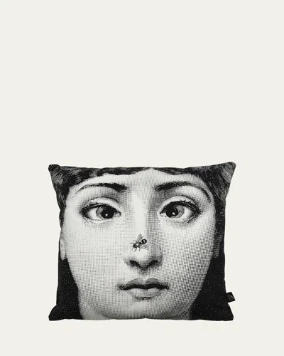 Fornasetti Cushion Ape Bug On Nose In Blackwhite