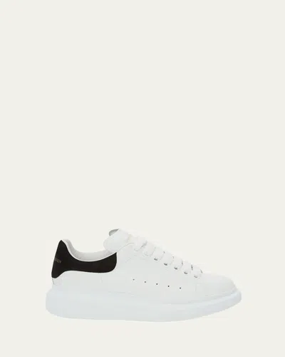 Alexander Mcqueen Crystal-embellished Leather Exaggerated-sole Sneakers In White