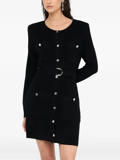 Liu •jo Liu Jo Short Knitted Dress In Black