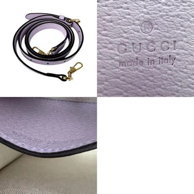 Pre-owned Gucci Beige Purple Gg Canvas Handbag Shoulder Bag ()