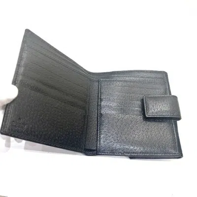 Pre-owned Gucci Black Red Color Gg Canvas Wallet (bi-fold) () In Multi