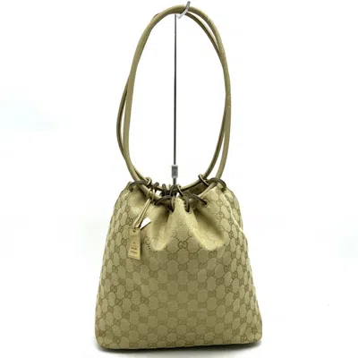 Pre-owned Gucci Gg Canvas Beige Gg Canvas Shoulder Bag ()