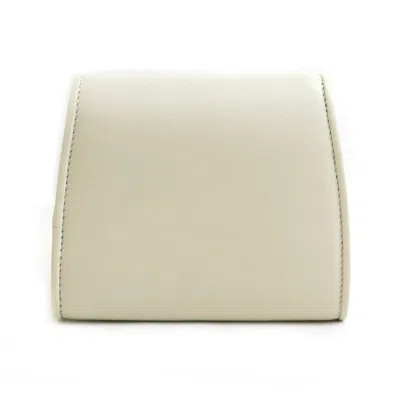 Pre-owned Gucci Ivory Leather Chain/shoulder Wallet () In White