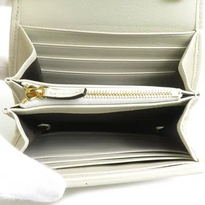 Pre-owned Gucci Ivory Leather Chain/shoulder Wallet () In White