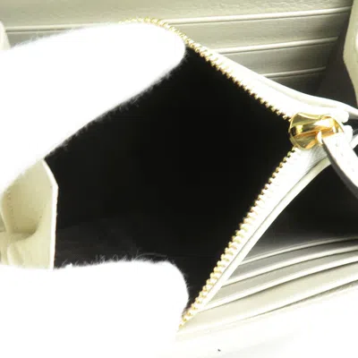 Pre-owned Gucci Ivory Leather Chain/shoulder Wallet () In White