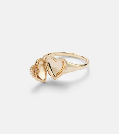 Persée 9kt Gold Ring With Diamond In Gold