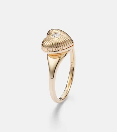 Persée 9kt Gold Ring With Diamond In Gold