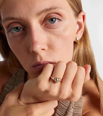 Persée 9kt Gold Ring With Diamond In Gold