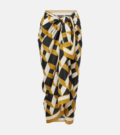 VIBRATION棉质与真丝沙滩罩衫