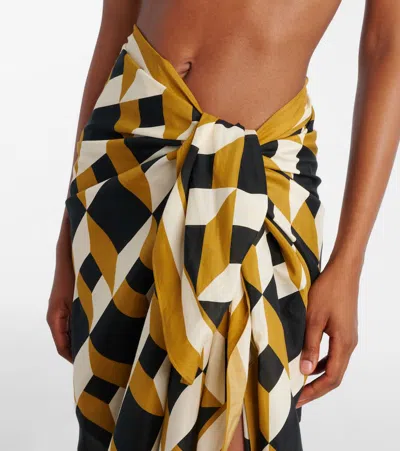 VIBRATION棉质与真丝沙滩罩衫