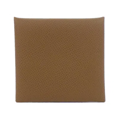 Pre-owned Hermes Alezan Vert Epsom Leather Coin Purse/coin Case ()