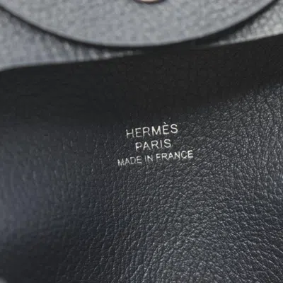 Pre-owned Hermes Blue Nuit Navy Coin Purse/coin Case ()