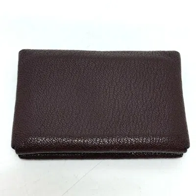 Pre-owned Hermes Brown Chevre Coromandel Leather Coin Purse/coin Case ()