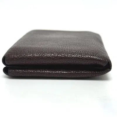 Pre-owned Hermes Brown Chevre Coromandel Leather Coin Purse/coin Case ()