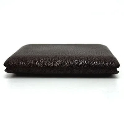 Pre-owned Hermes Brown Chevre Coromandel Leather Coin Purse/coin Case ()