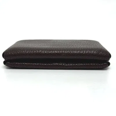 Pre-owned Hermes Brown Chevre Coromandel Leather Coin Purse/coin Case ()