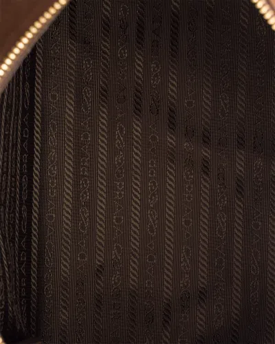 Prada Aimee Large Suede Shoulder Bag In Brown