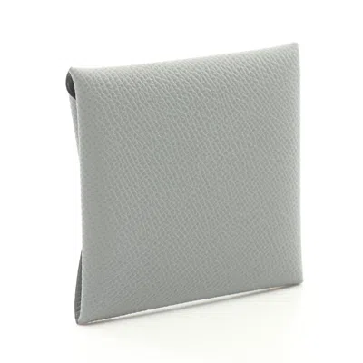 Pre-owned Hermes Gray Epsom Leather Coin Purse/coin Case ()