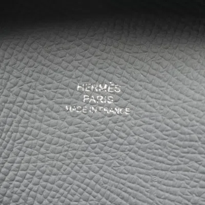Pre-owned Hermes Gray Epsom Leather Coin Purse/coin Case ()