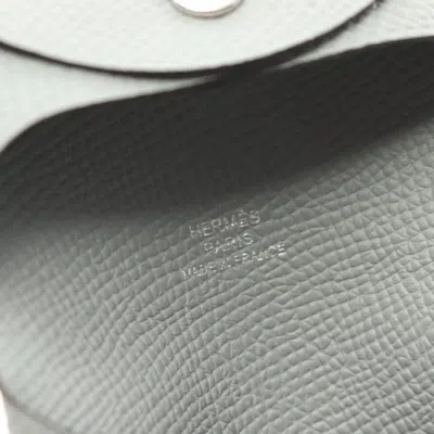 Pre-owned Hermes Gray Epsom Leather Coin Purse/coin Case ()
