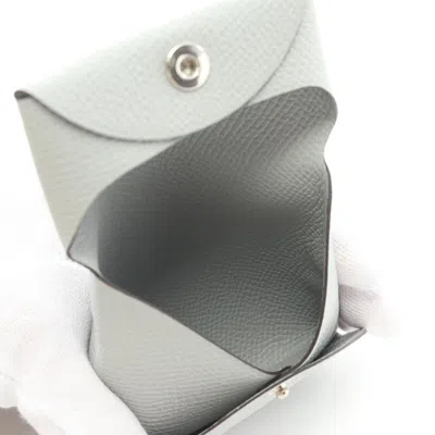 Pre-owned Hermes Gray Epsom Leather Coin Purse/coin Case ()
