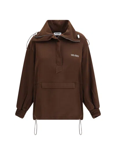 Attico Cotton Sweatshirt Logo 251wcb00091jjf007a R Attic 204 In Brown