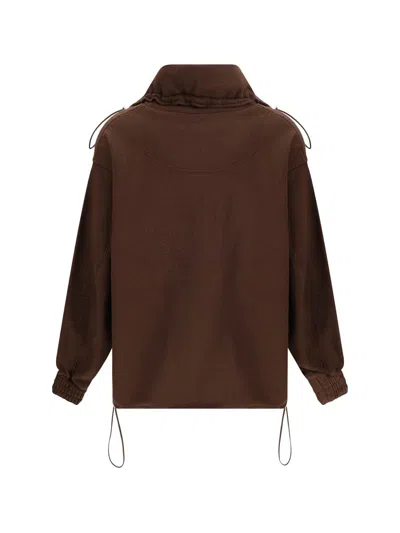 Attico Cotton Sweatshirt Logo 251wcb00091jjf007a R Attic 204 In Brown