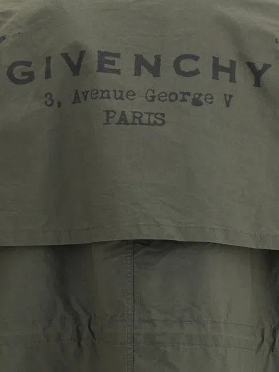 Givenchy Stamp Cotton-blend Raincoat In Brown