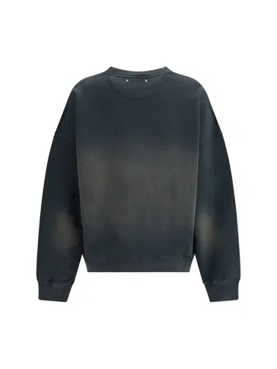 Golden Goose Black Cotton Sweatshirts In Gray