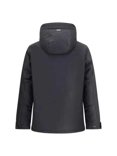 Woolrich Drawstring-hood Down Jacket In Black