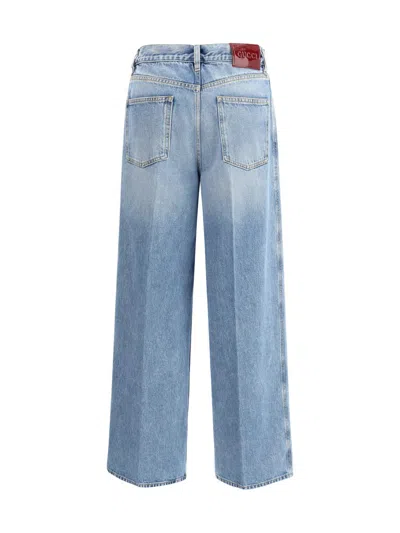 Gucci Washed Straight-leg Boyfriend Jeans In Blue