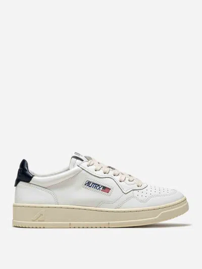 Autry Medalist Sneakers In White And Blue Leather In White
