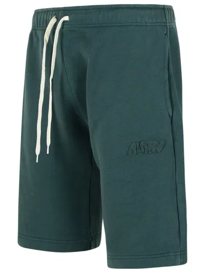 Autry Bermuda Shorts Elastic Waistband In Green