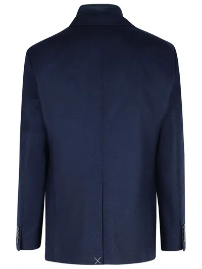 Fay Two-button Peak-lapel Jacket In Blue