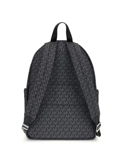 Michael Kors Tanner Large Printed Signature Logo Backpack In Black