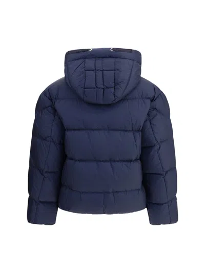 Parajumpers Hooded Quilted Down Jacket In Blue