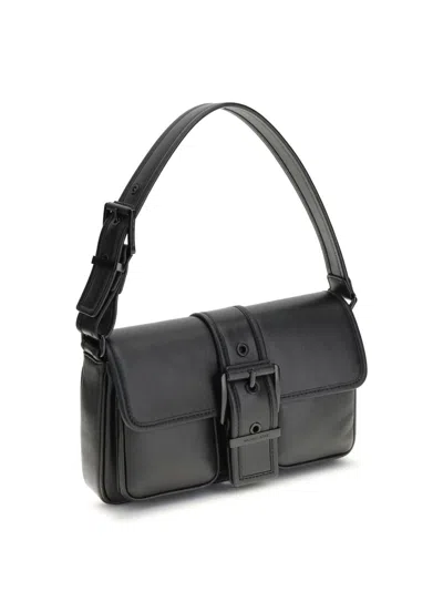 Michael Kors Shoulder Bag With Adjustable Strap And Front Pockets In Black