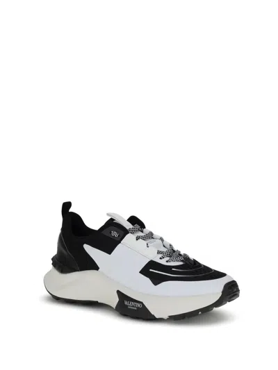 Valentino Garavani True Act Low Top Trainer In Mesh And Rubberised Fabric In Animal Print