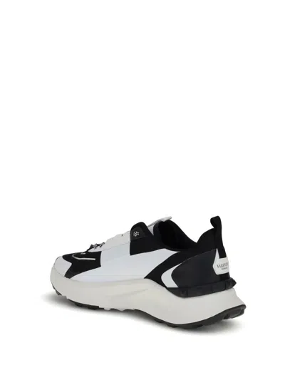 Valentino Garavani True Act Low Top Trainer In Mesh And Rubberised Fabric In Animal Print