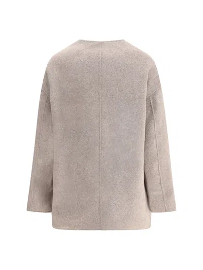 Loulou De Saison Wool Short Coat In Gray