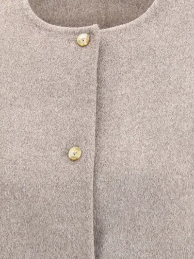 Loulou De Saison Wool Short Coat In Gray