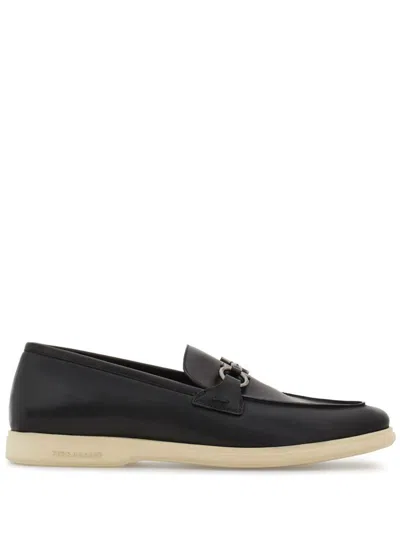 Ferragamo Moccasin Gancini In Black