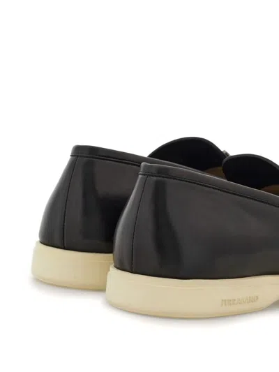 Ferragamo Moccasin Gancini In Black