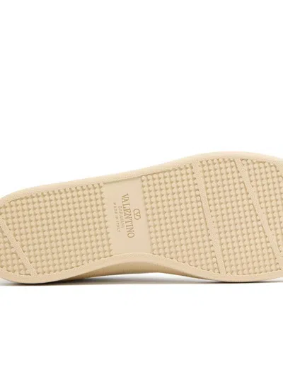 Valentino Royco Low-top Leather Sneakers With Italian Sizing In White