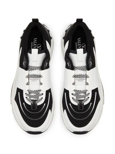 Valentino Garavani True Act Low Top Trainer In Mesh And Rubberised Fabric In Animal Print