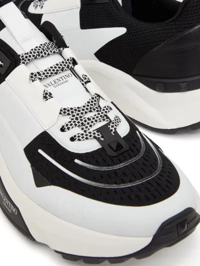 Valentino Garavani True Act Low Top Trainer In Mesh And Rubberised Fabric In Animal Print
